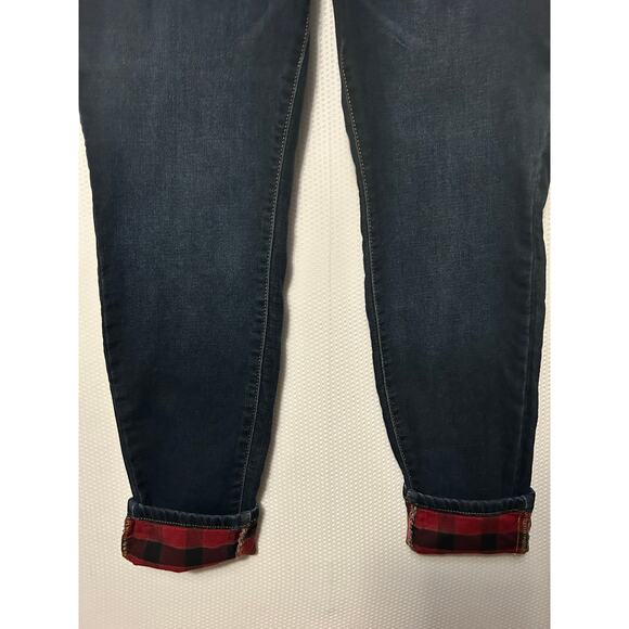 M Jeans by Maurices Plus 16W Reg Stretch Mid Rise Soft Plaid Cuff Skinny Jeans - Picture 3 of 10